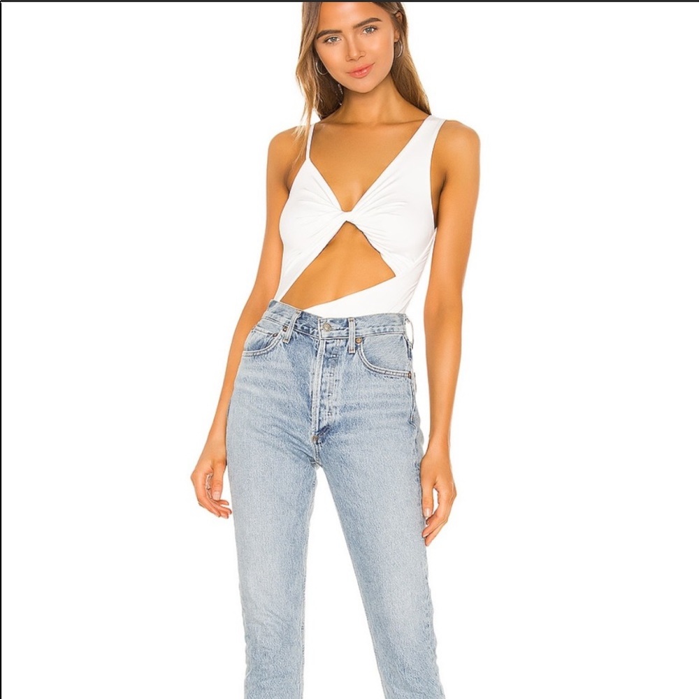 Superdown Revolve white bodysuit